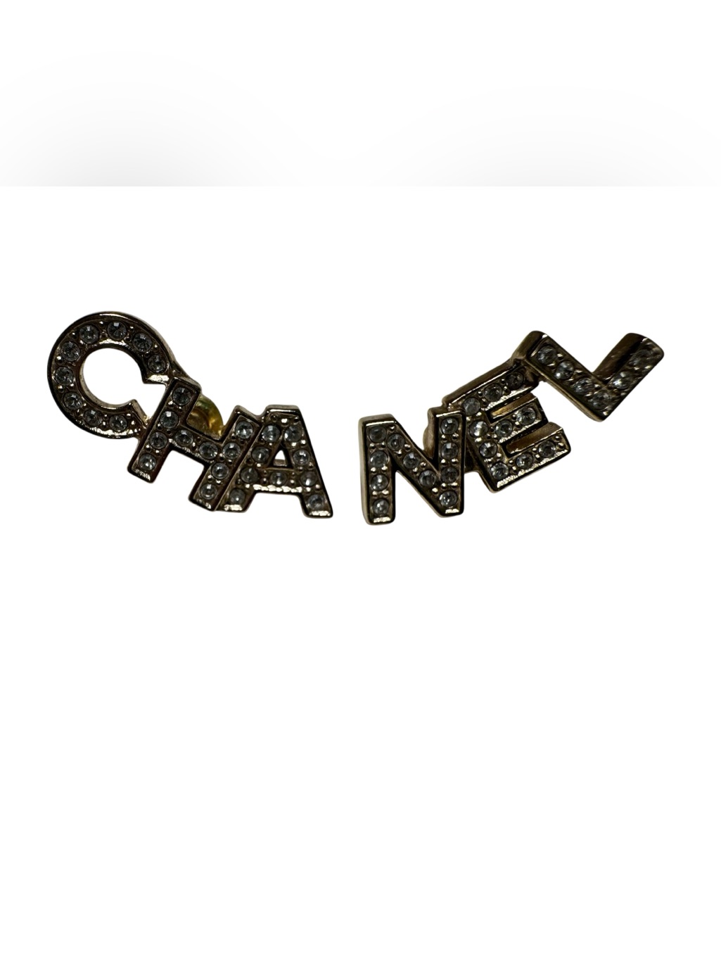 Chanel Logo Earrings With Coa